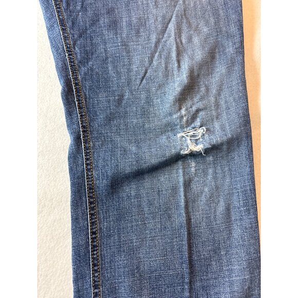 Alberto Mens Blue Distressed Jeans Size 40x34 - Picture 2 of 13